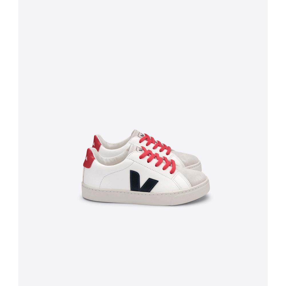 Veja ESPLAR LACE CHROMEFREE Tenisky Detske White/Black/Red | SK 821BEX